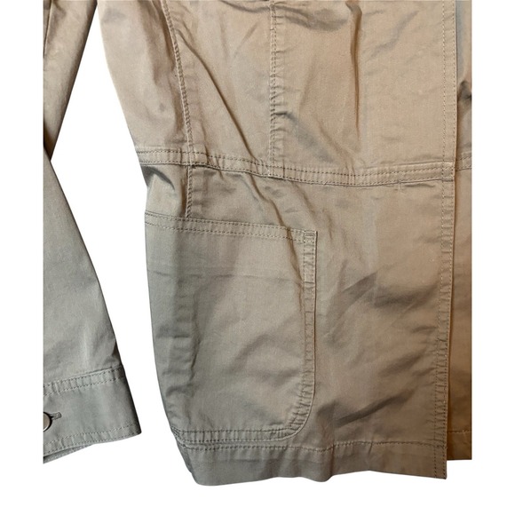 Talbots Jacket Womens 10 Olive Green Field Jacket Lightweight Utility - Picture 3 of 8